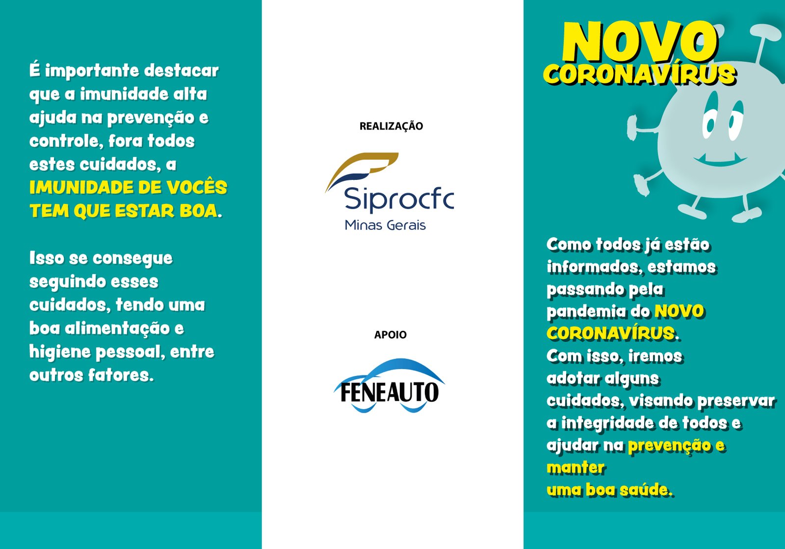 SiproCFC-MG elaborou cartilha contendo dicas de prevenção contra o coronavírus, faça o download